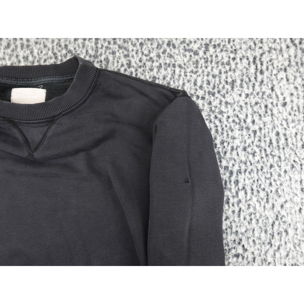 Everlane Crewneck Sweatshirt Mens L Black Classic V-Stitch Pullover Relaxed Fit - Picture 10 of 14